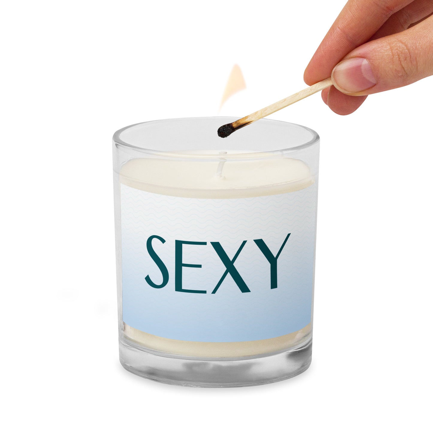 Glass jar soy wax candle