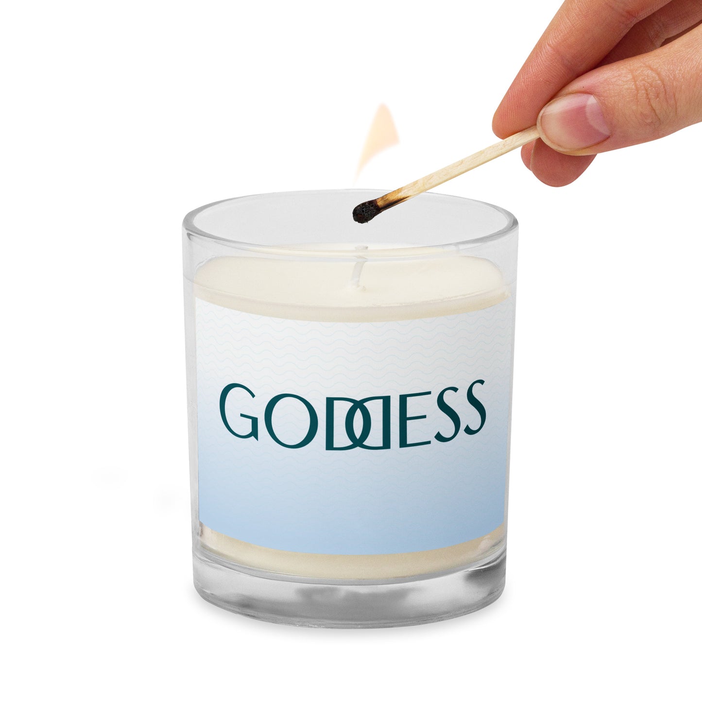 Glass jar soy wax candle