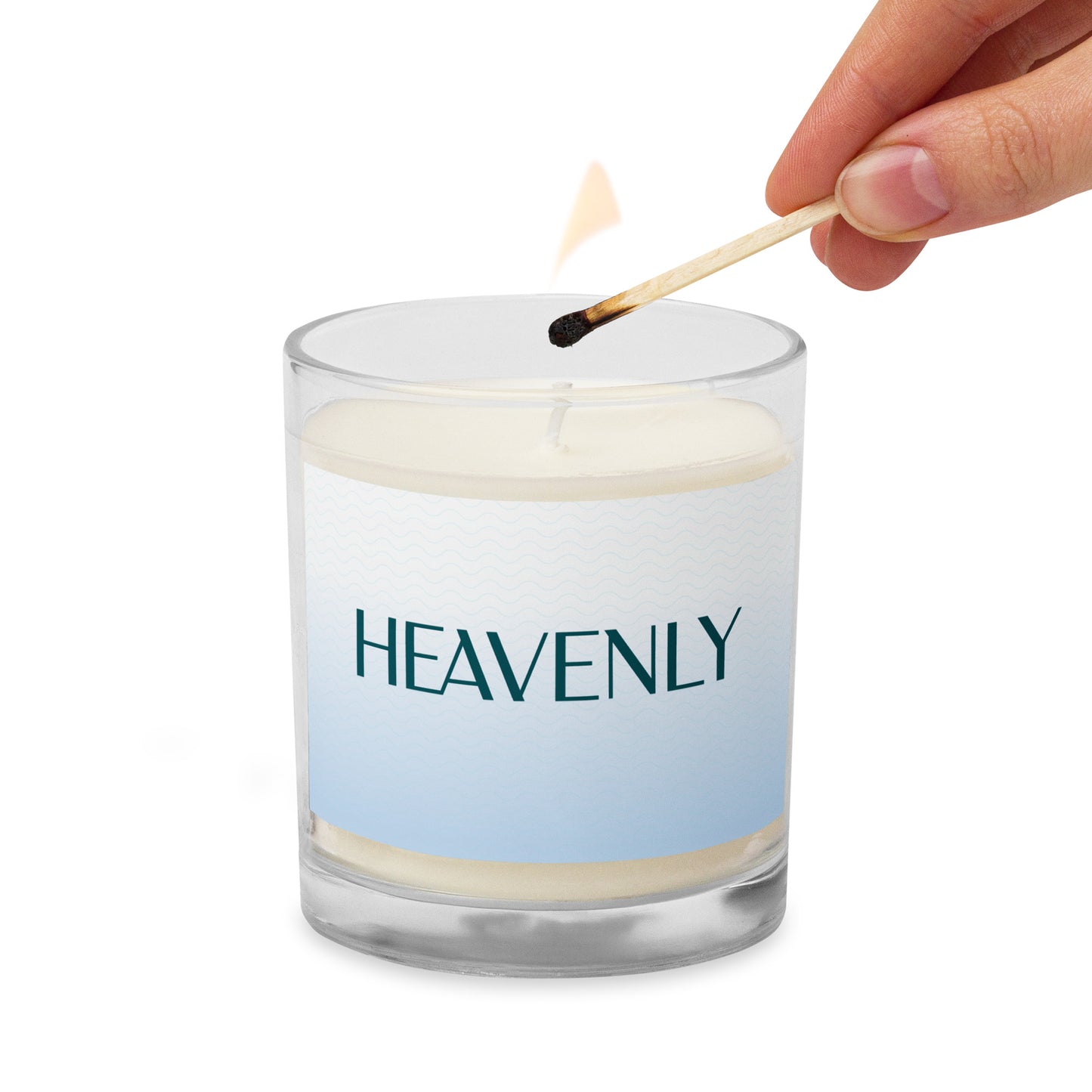 Glass jar soy wax candle