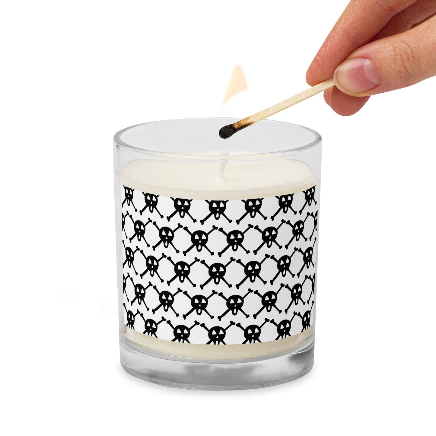 Glass jar soy wax candle