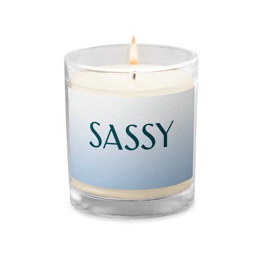 Glass jar soy wax candle