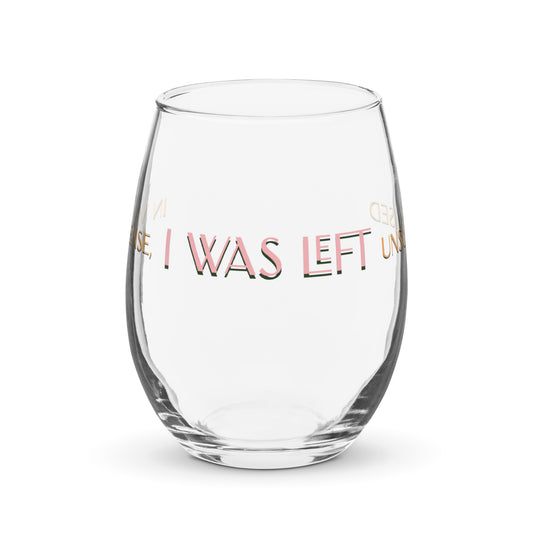 Stemless wine glass