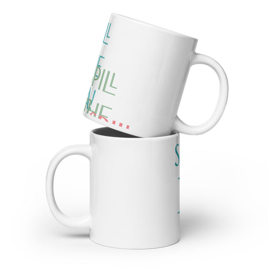 White glossy mug